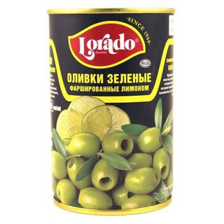 Оливки Лорадо зеленые фаршированные лимоном 300г
